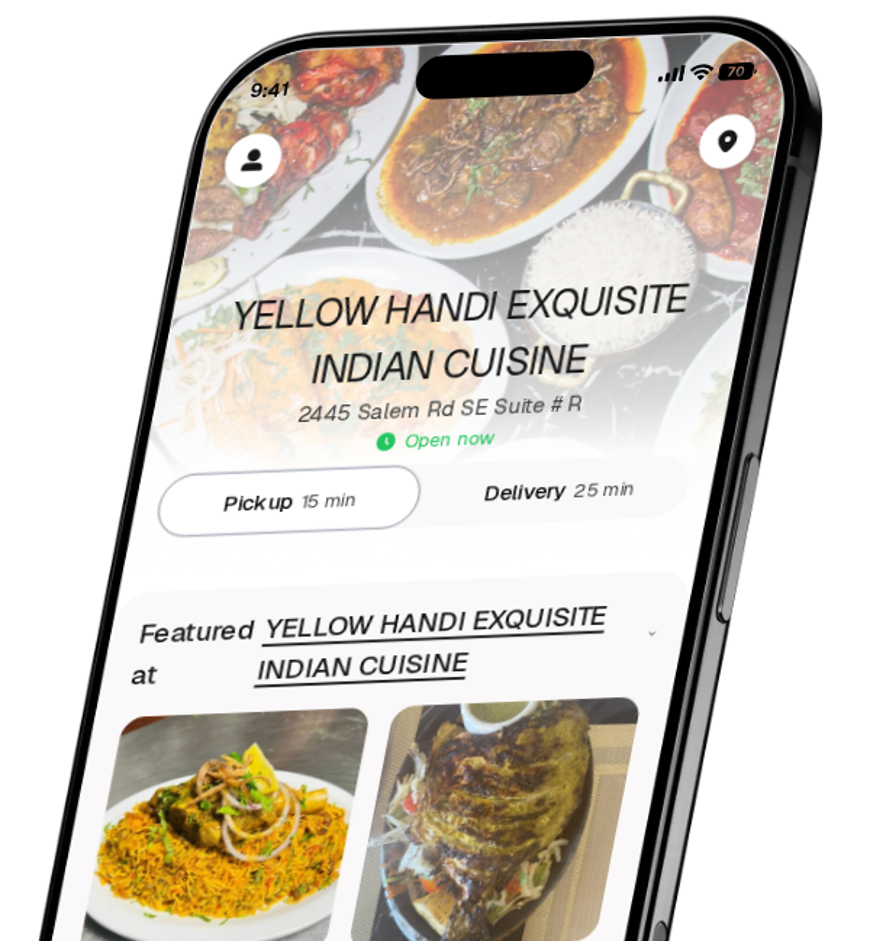 YELLOW HANDI EXQUISITE INDIAN CUISINE app preview