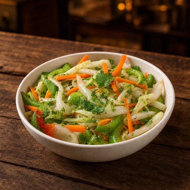 Sauteed Mix Veg. (Cabbage, Onions, Bell Peppers, Carrot).