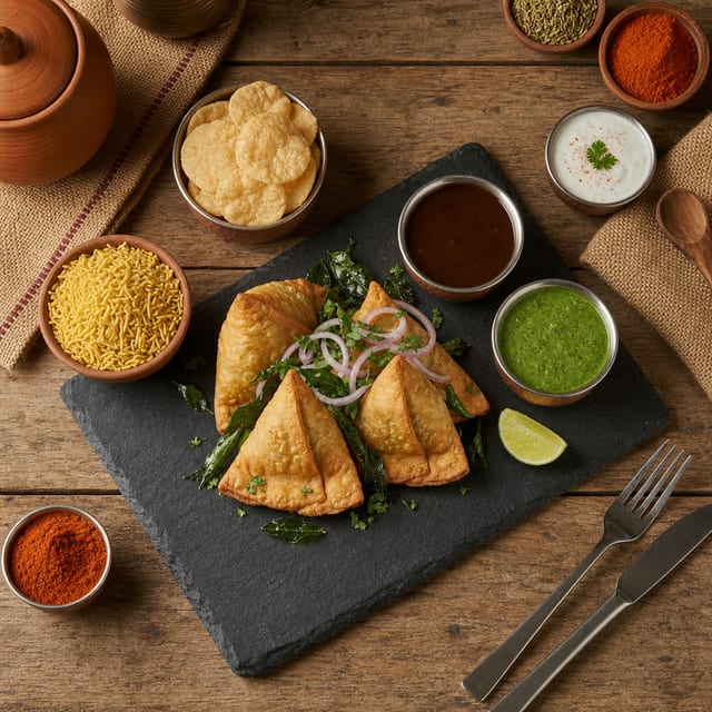 Samosa Combo (2 VEG, 1 Chicken).