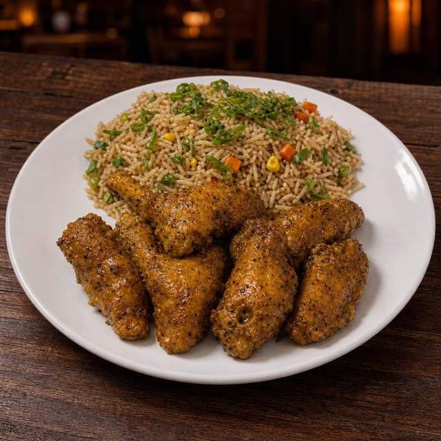 Fried Wings 6pcs & Fried Rice.