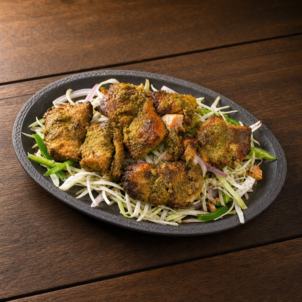Tandoori Salmon Tikka (2Pcs).
