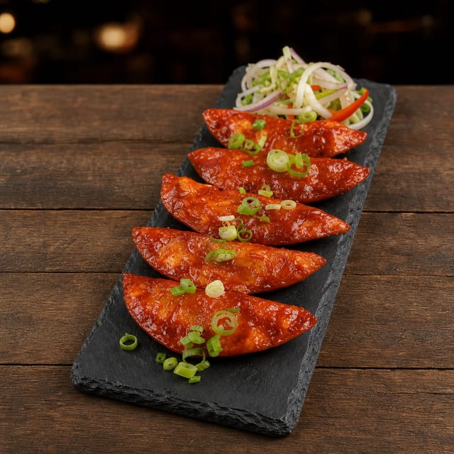 Veg. Firecracker Momos (5pcs) (V).