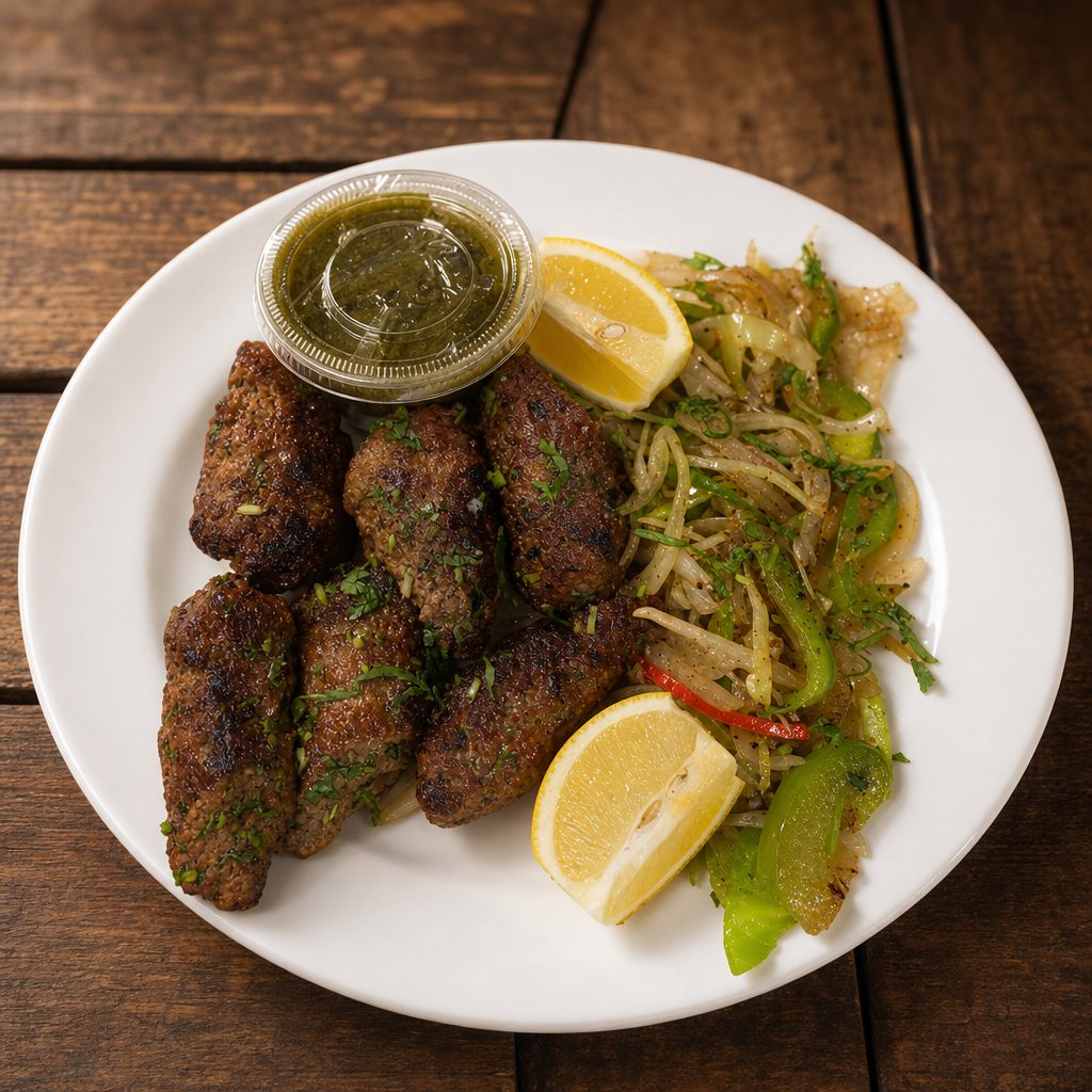 Tandoori Beef Seekh Kabab.