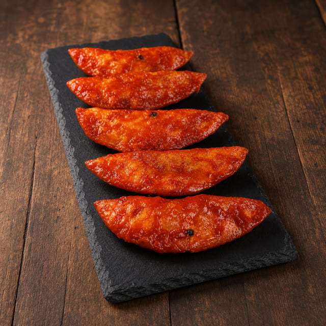 Chicken Firecracker Momos (5pcs).