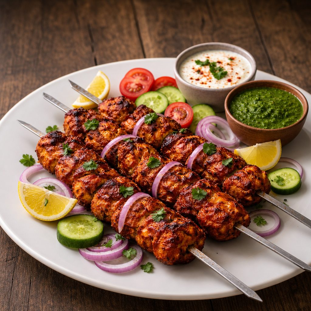 Tandoori Lamb Seekh Kabab.