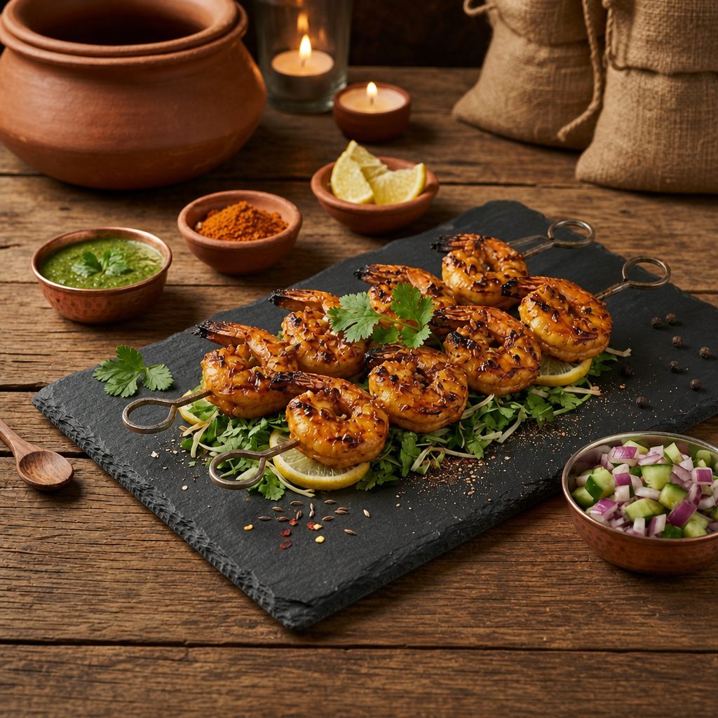 Tandoori Garlic Shrimp.