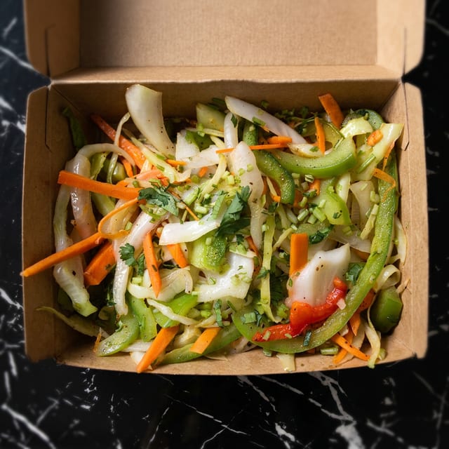 Sauteed Mix Veg. (Cabbage, Onions, Bell Peppers, Carrot).