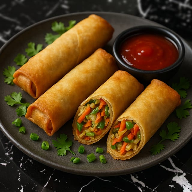 Veg. Spring Roll (5pcs) (V).