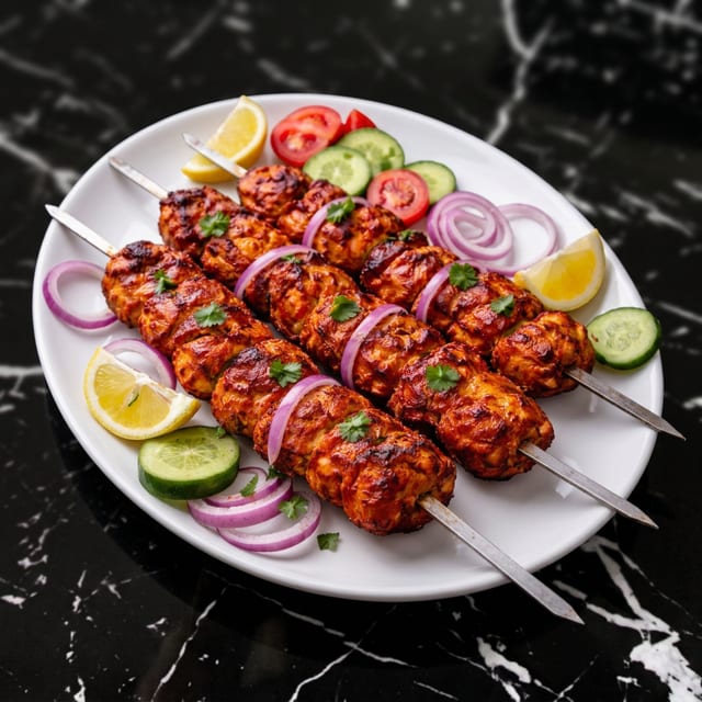 Tandoori Lamb Seekh Kabab.
