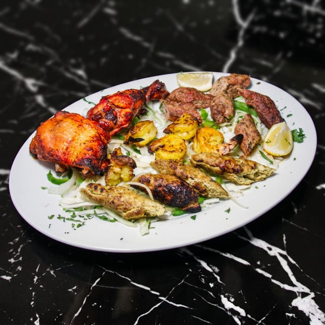 Tandoori Mix Grill Kabab Platter.
